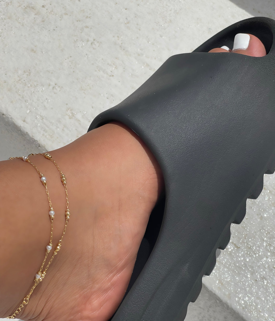 Double Pearl Anklet