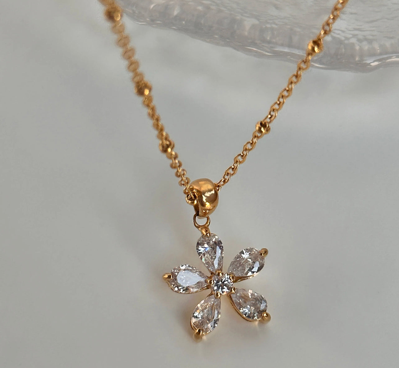 Crystal Flower Necklace