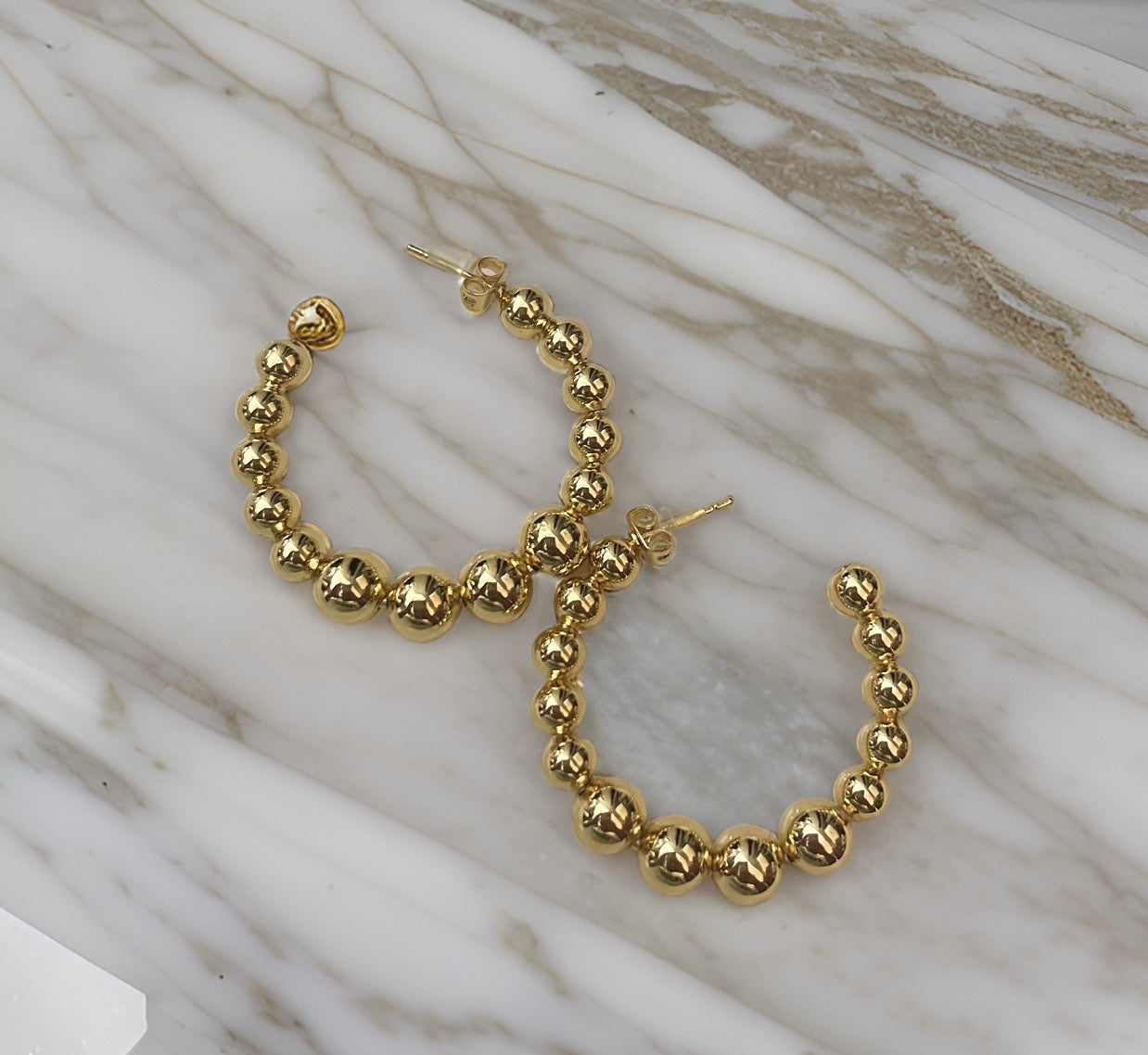 Gold Ball Hoops