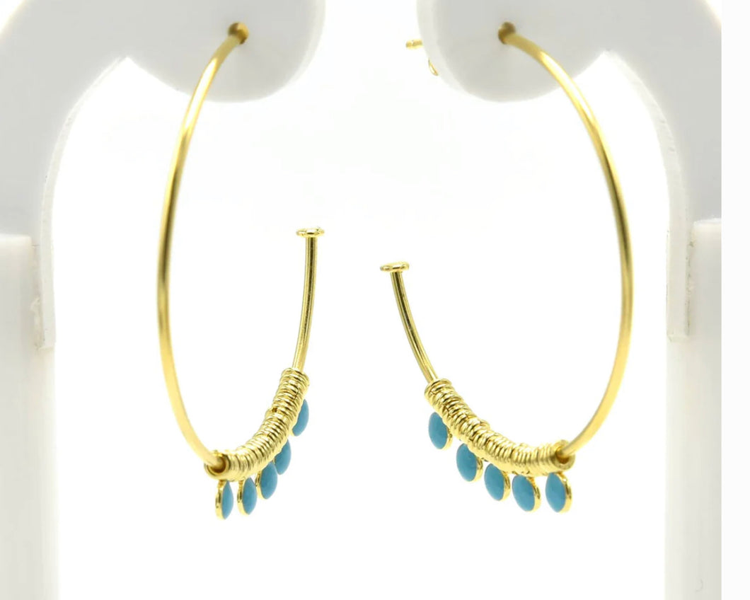 Turquoise Dripping Earrings