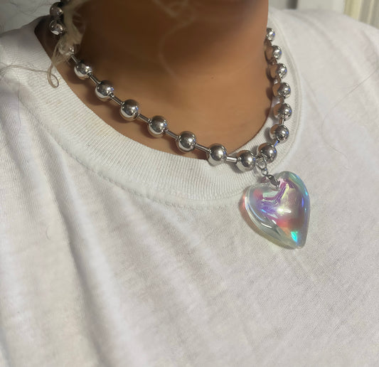 Rainbow Heart Necklace