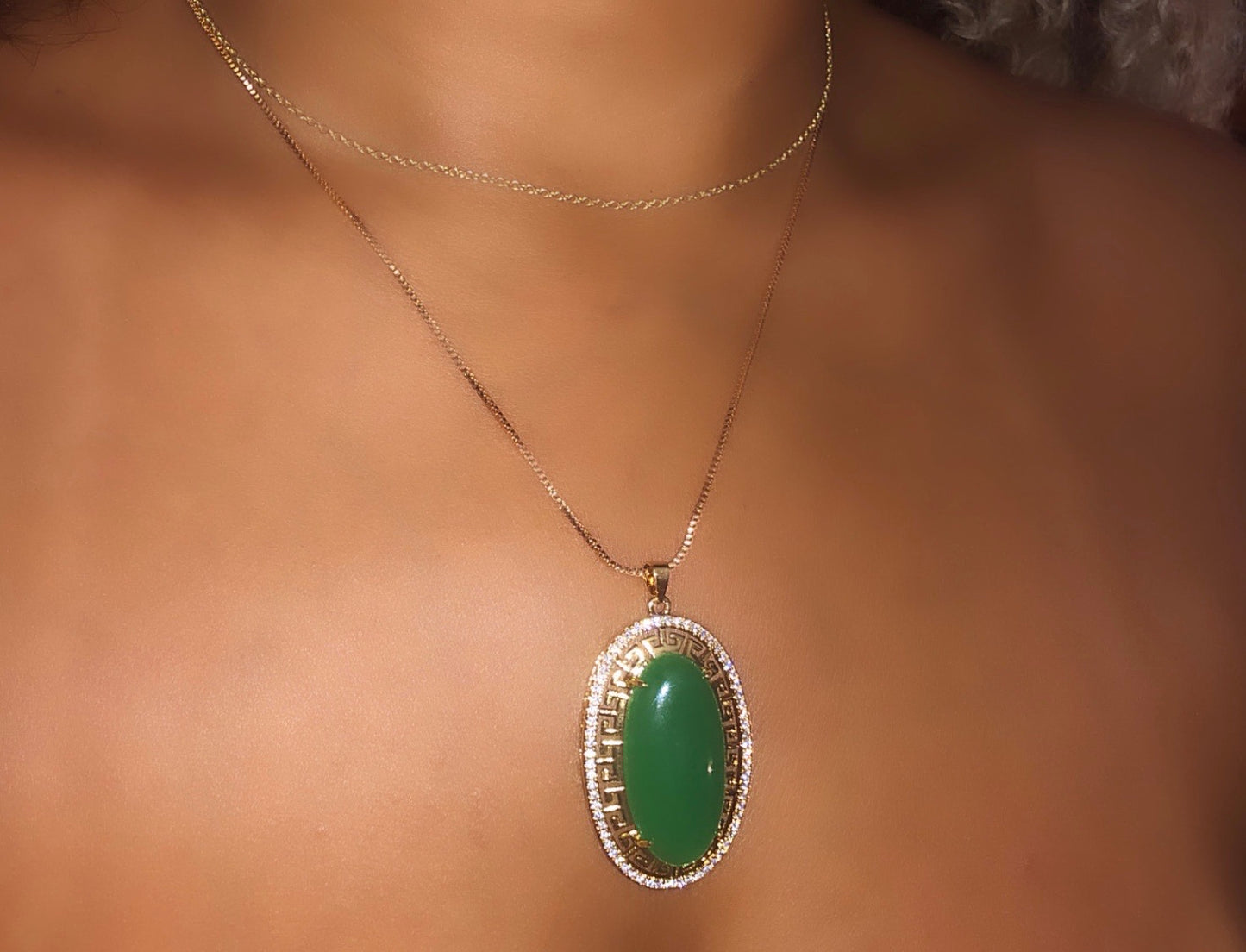 Oval Jade necklace