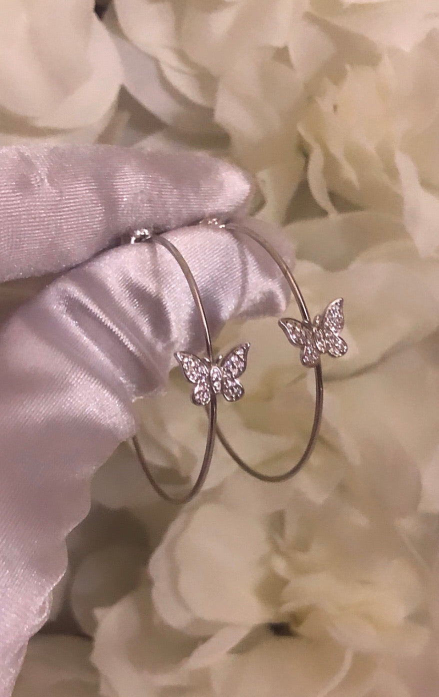 Butterfly Hoop Earrings