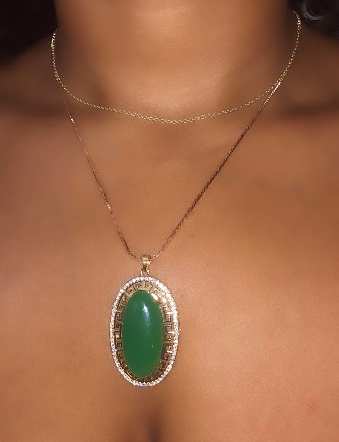 Oval Jade necklace