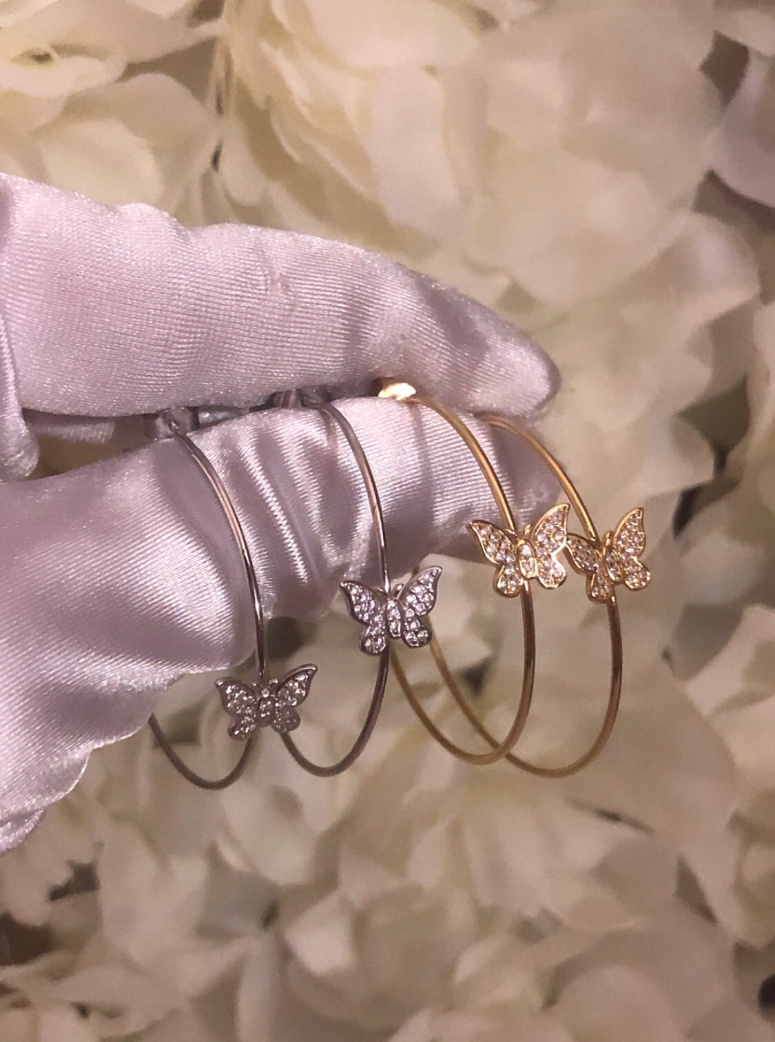 Butterfly Hoop Earrings