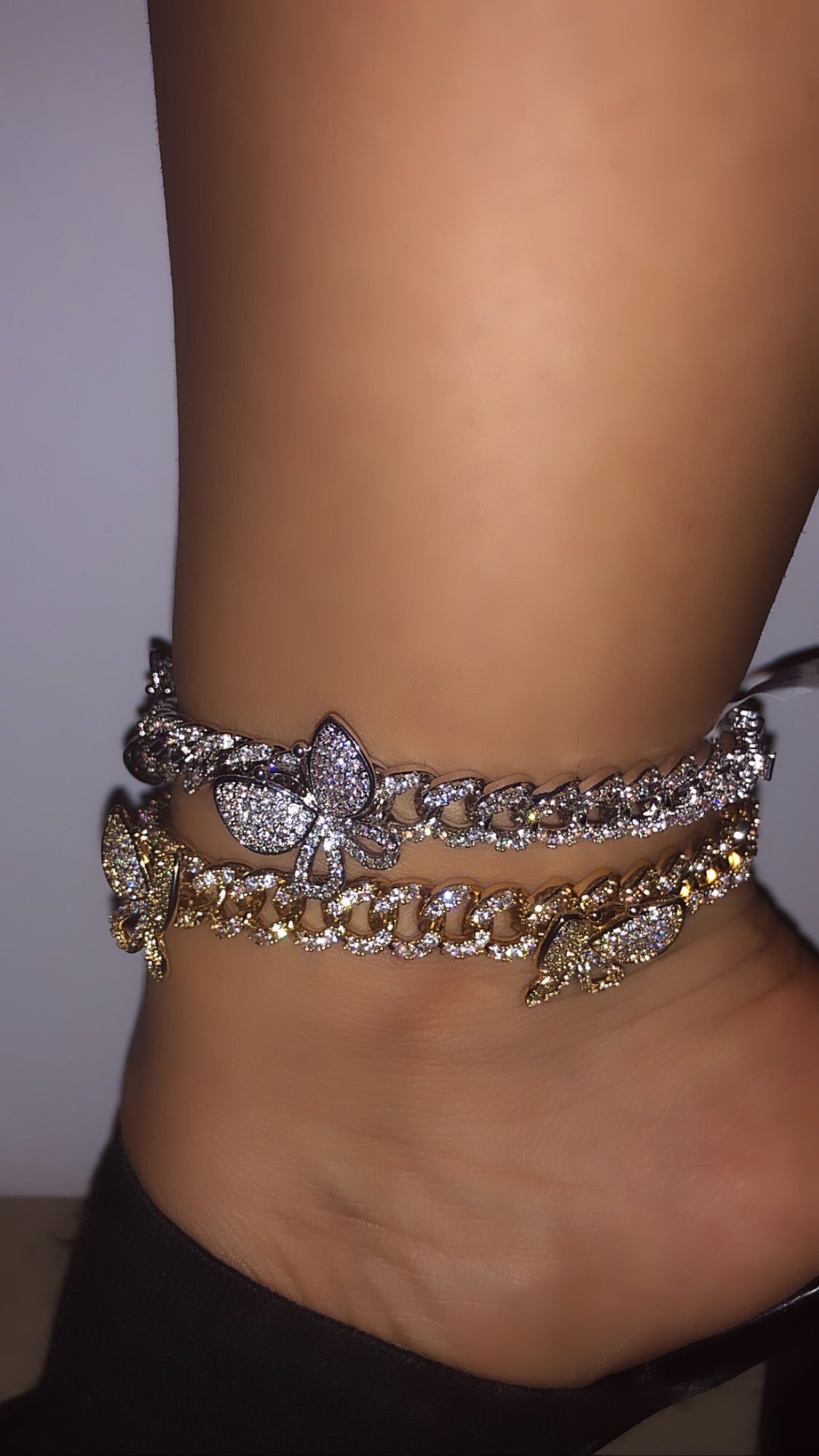 Butterfly Cuban Anklet